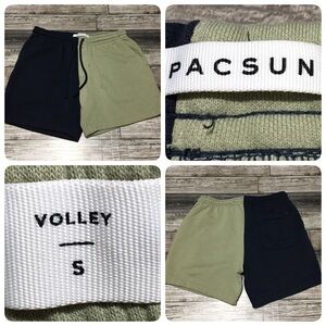 Pacsun Volley Sweat Shorts Men’s S Blue Green 2 Tone (Inseam 5.5) Drawstring